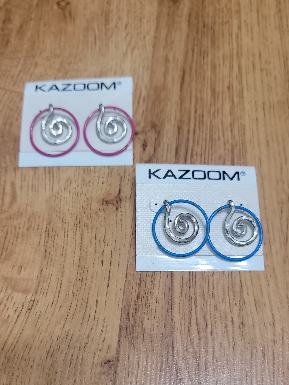 #5 Lot Kazoom 1990s Vintage Earrings Pink Blue